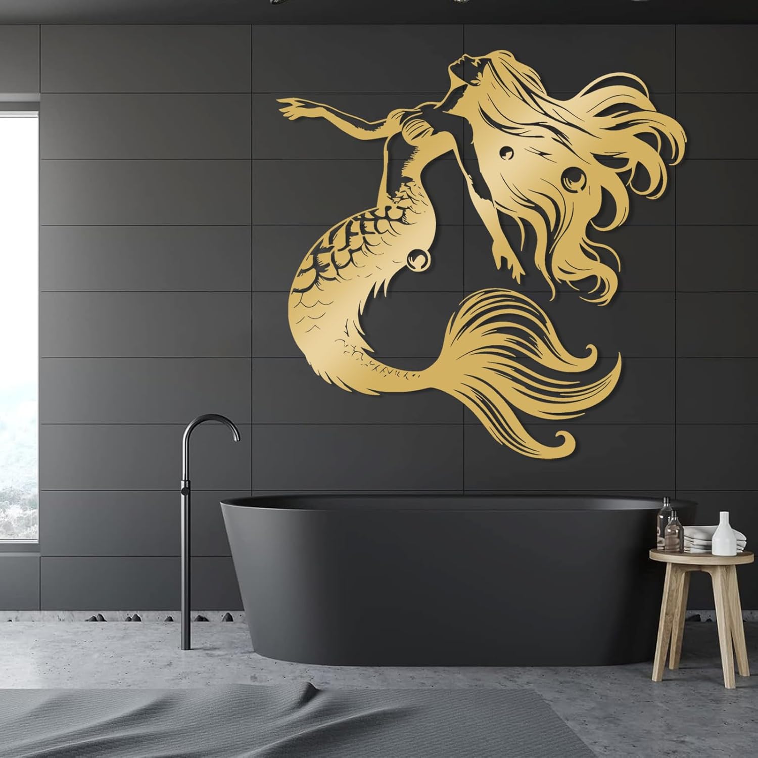 LARNT Mermaid Metal Wall Sculpture 39x39 1