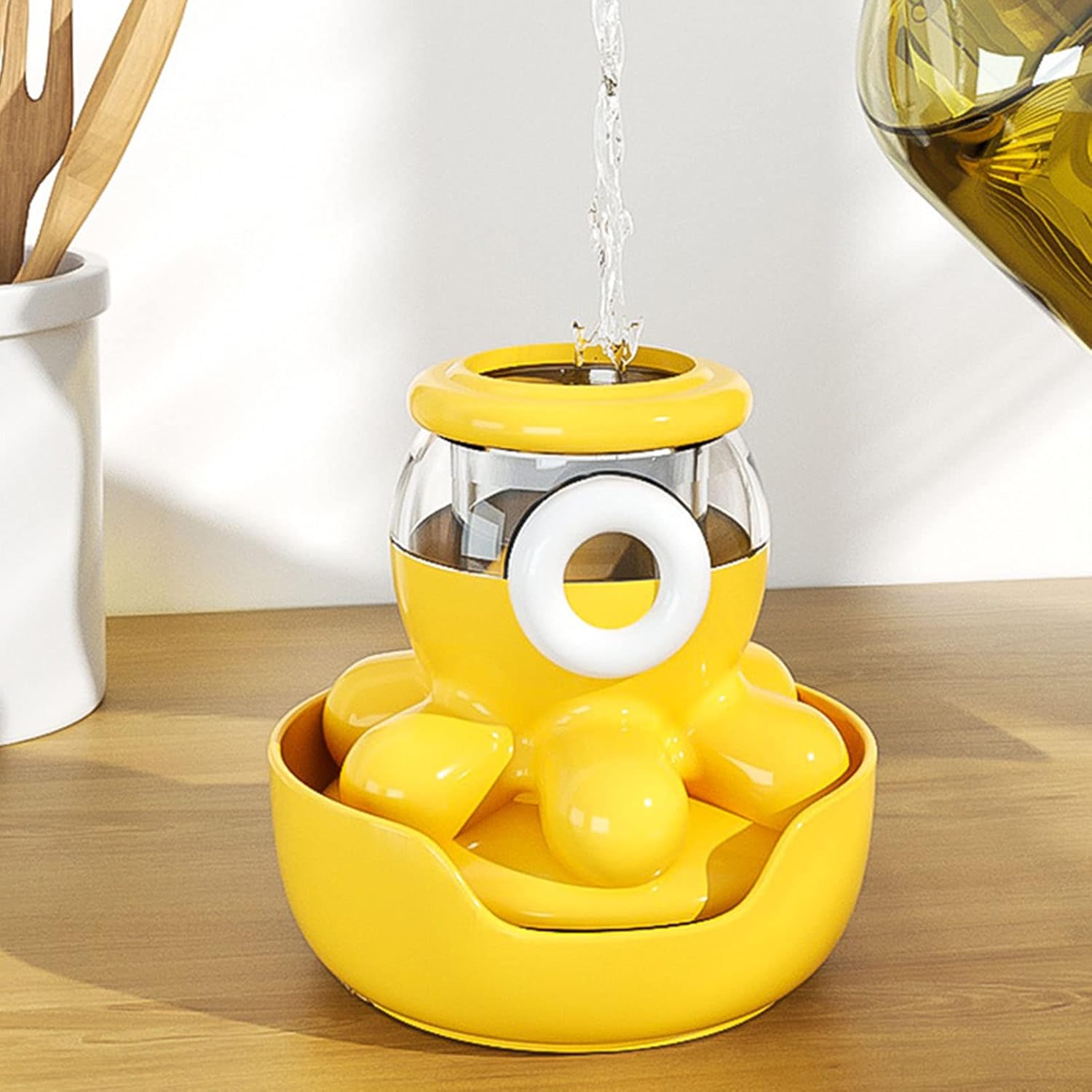 Zerodis Soap Dispensing Palm Brush with Holder