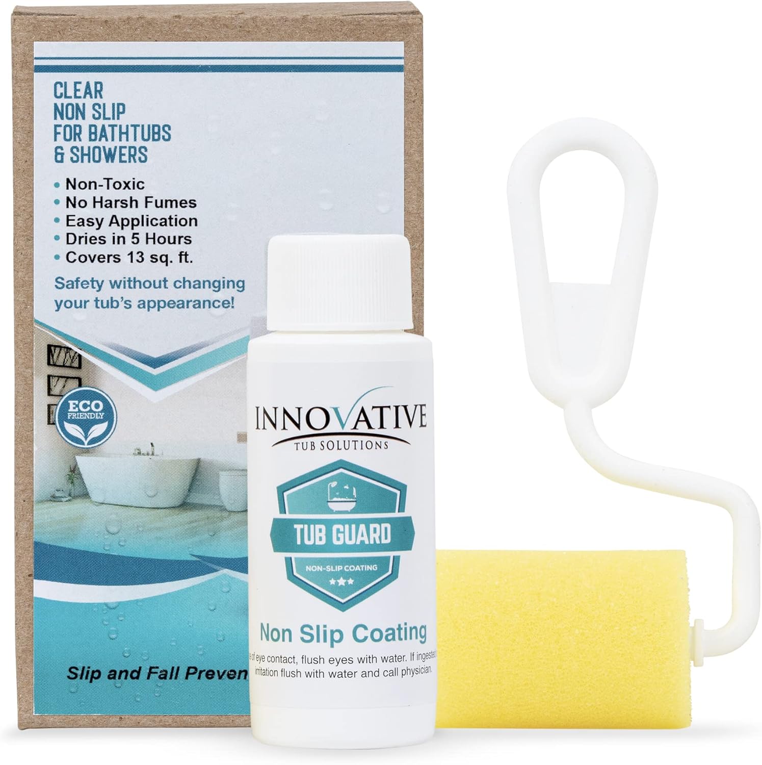 Tub Guard Anti Slip - Clear Non Slip Coating for Bathtubs Showers