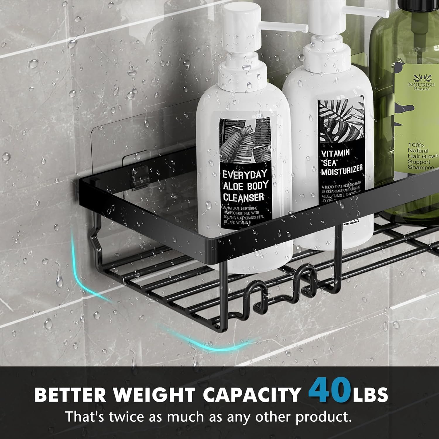 Moforoco 7 Pack Adhesive Shower Organizer Set