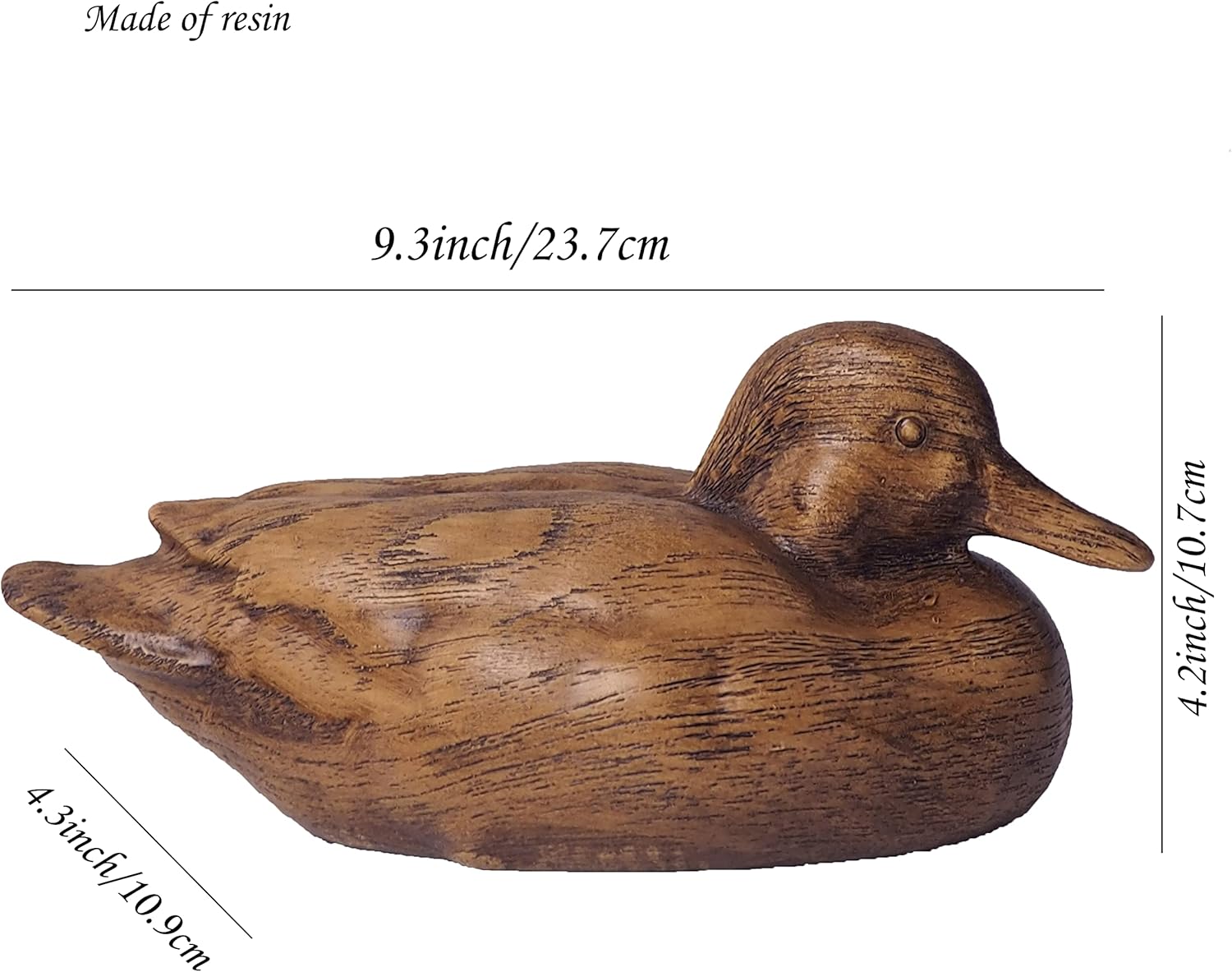 Hymmah Rustic Duck Decor Sculpture Home Figurine