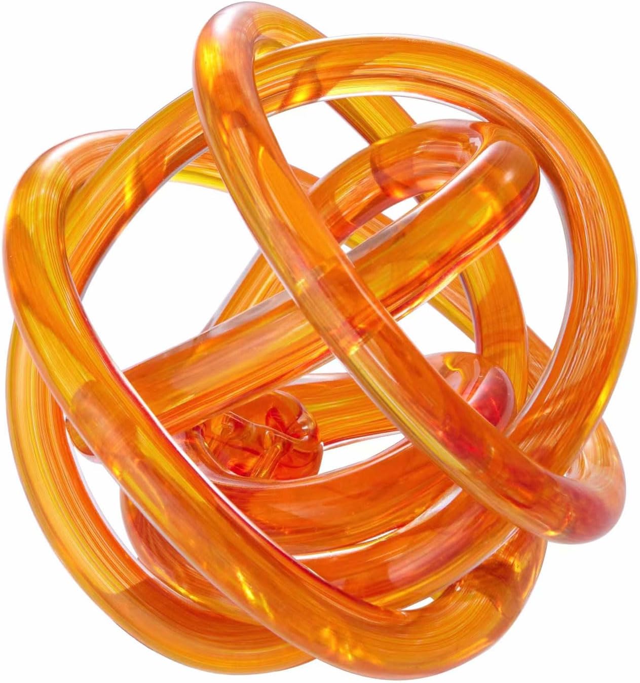 Luxury Lane Ombre Red Infinity Knot Glass Ball Decor