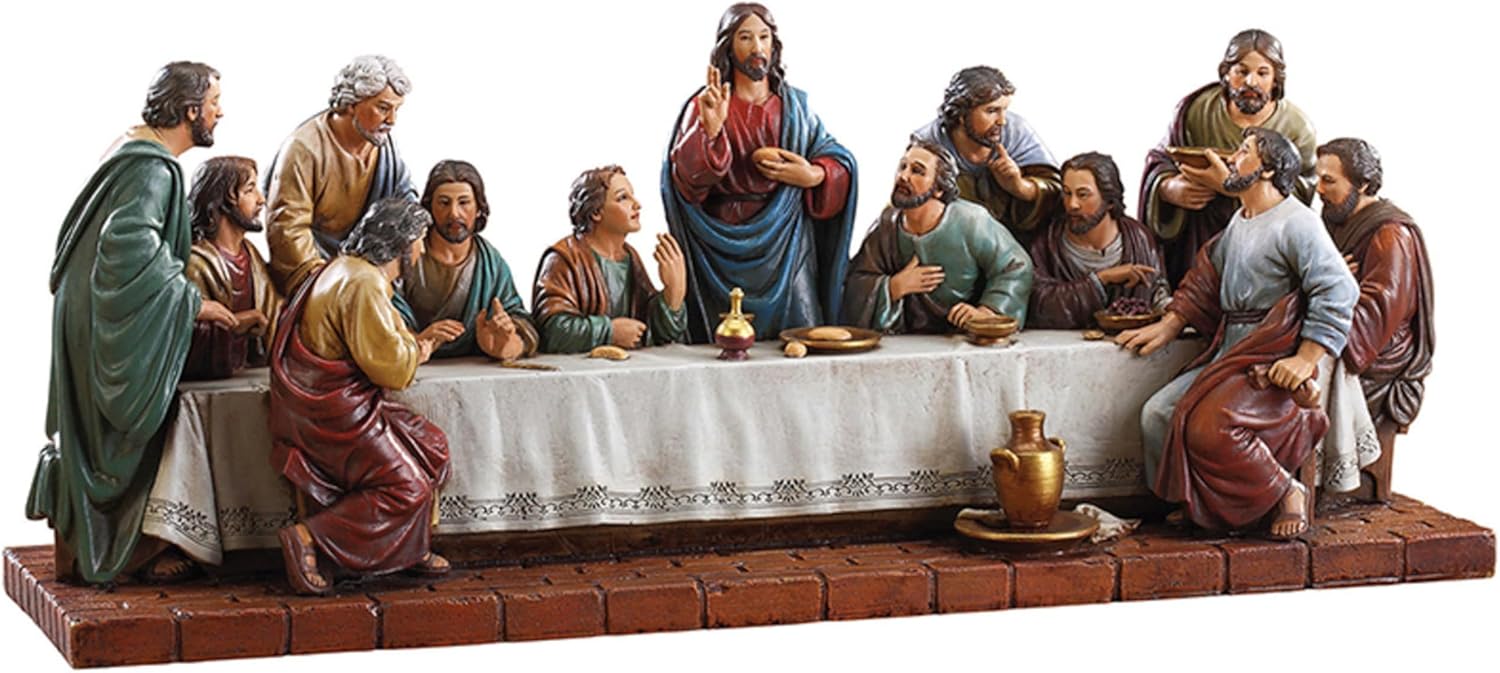 Christian Home Dcor Last Supper Figurine 15-Inch Resin Statue