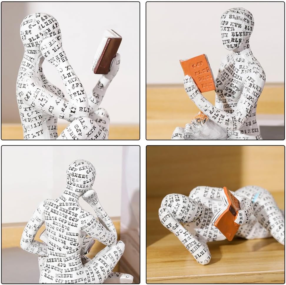 Modern Reading Woman Figurine - Calm Home Decor Statue