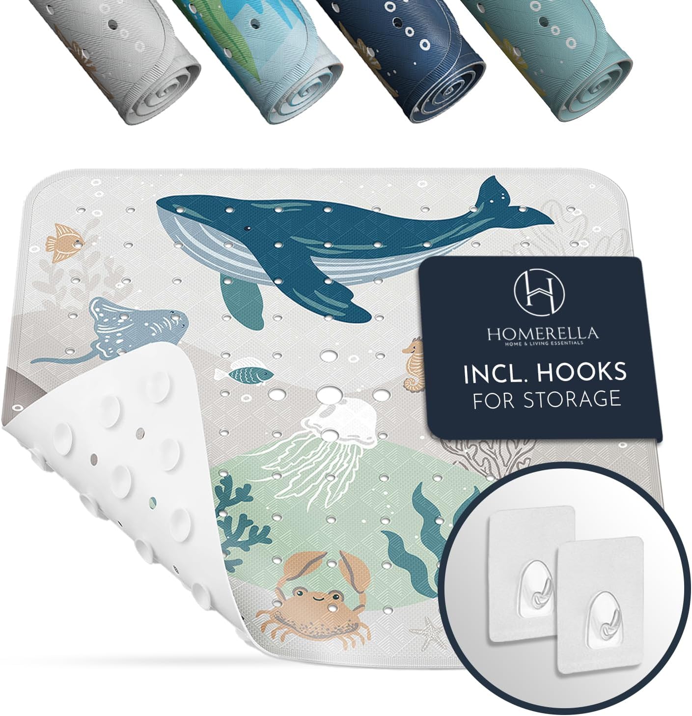 Homerella Anti Slip Shower Mat 21x21 Inch