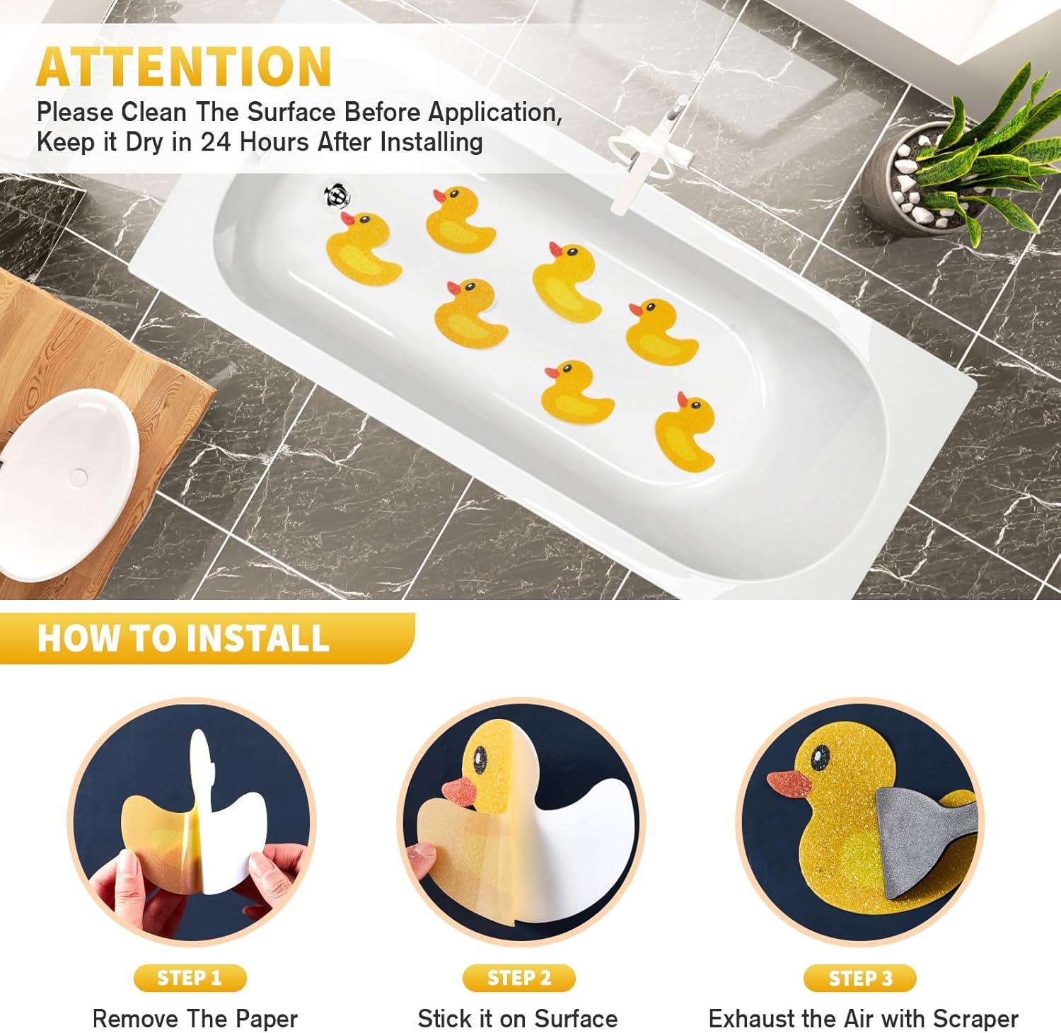 Nodirz 20 Non-Slip Bathtub Stickers for Kids and Elderly Safety