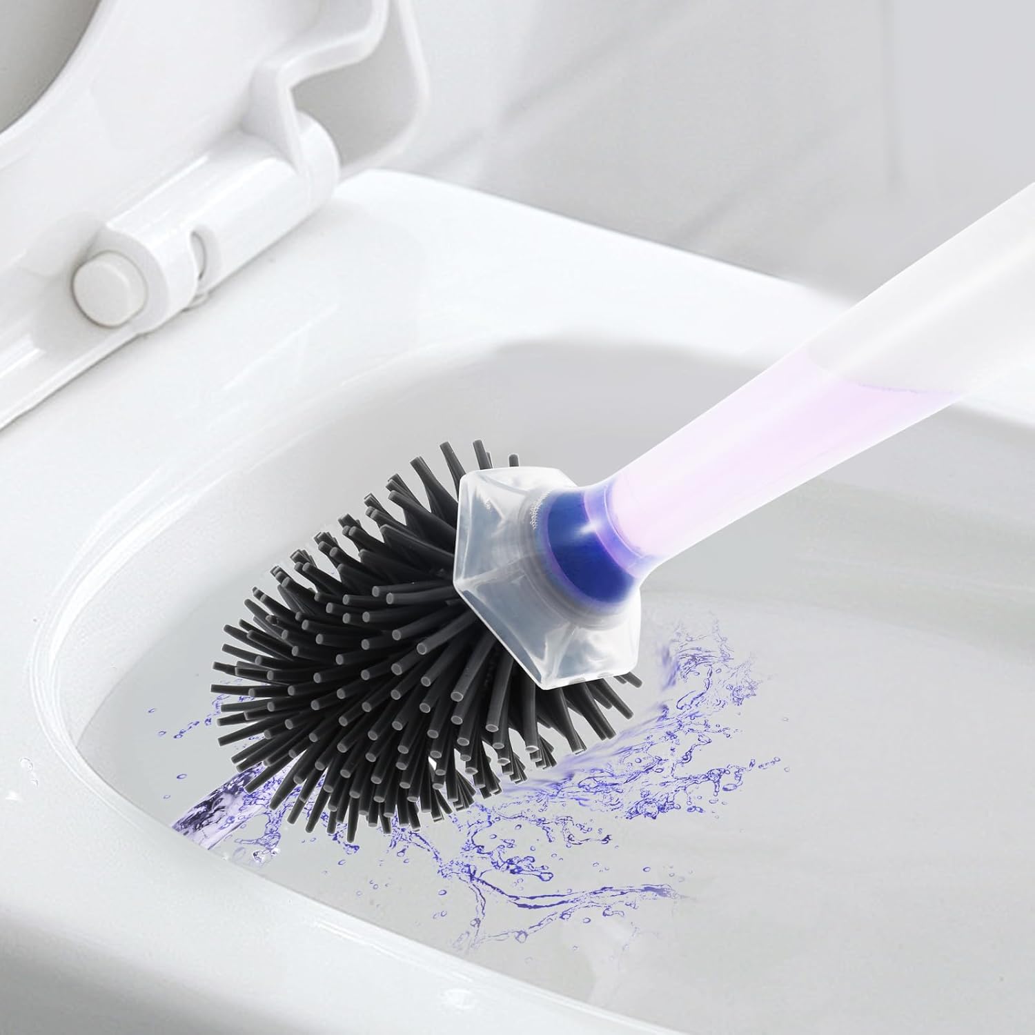 MABCIRY Toilet Brush with Refillable Handle Dispenser