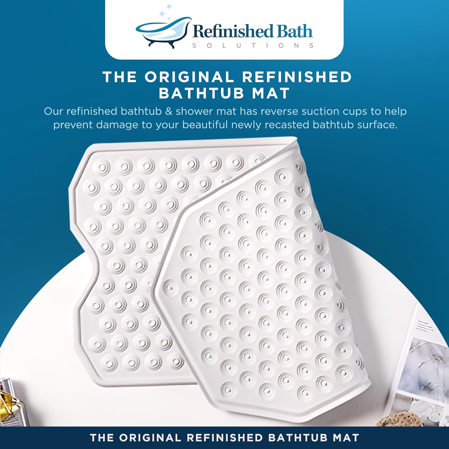 Original Bathtub Mat Non Slip Rubber for Textured Tubs