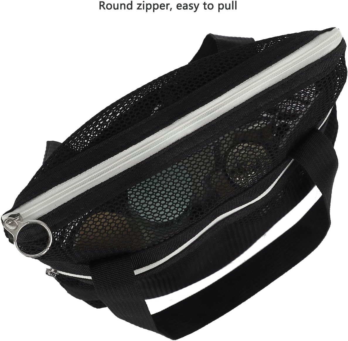 GYEUKHAM Mesh Shower Caddy Quick Dry Portable Toiletry Organizer Black
