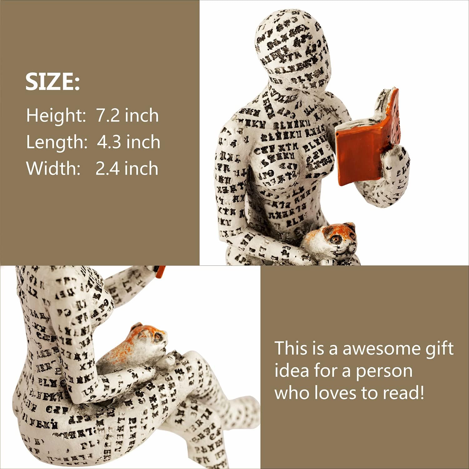 3 Pieces Pulp Reading Women Figurine Statue Set