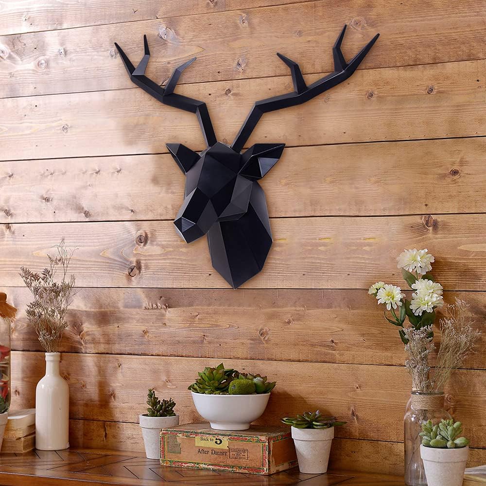 Keygift Black Deer Antlers Wall Sculpture 1