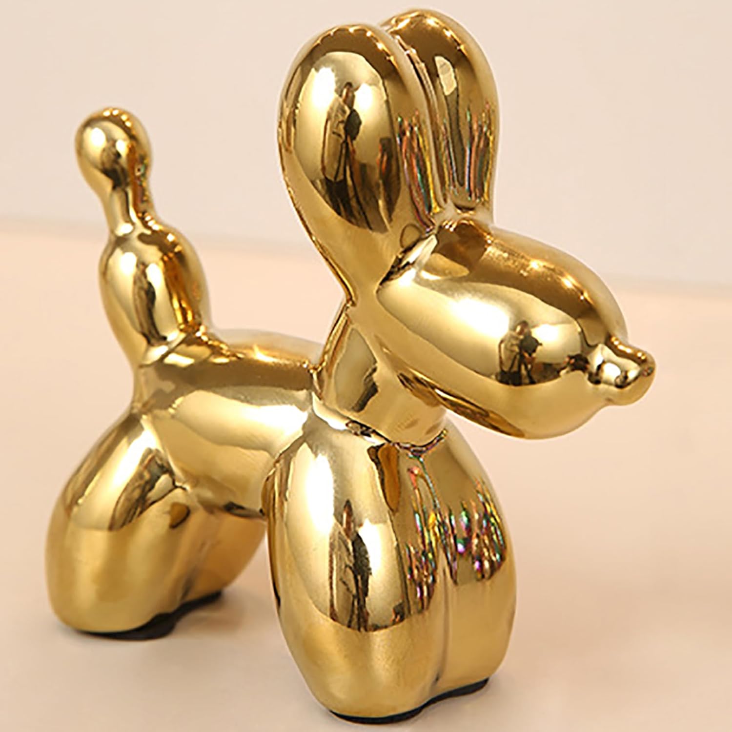 Steviieden Gold Ceramic Balloon Dog Statue