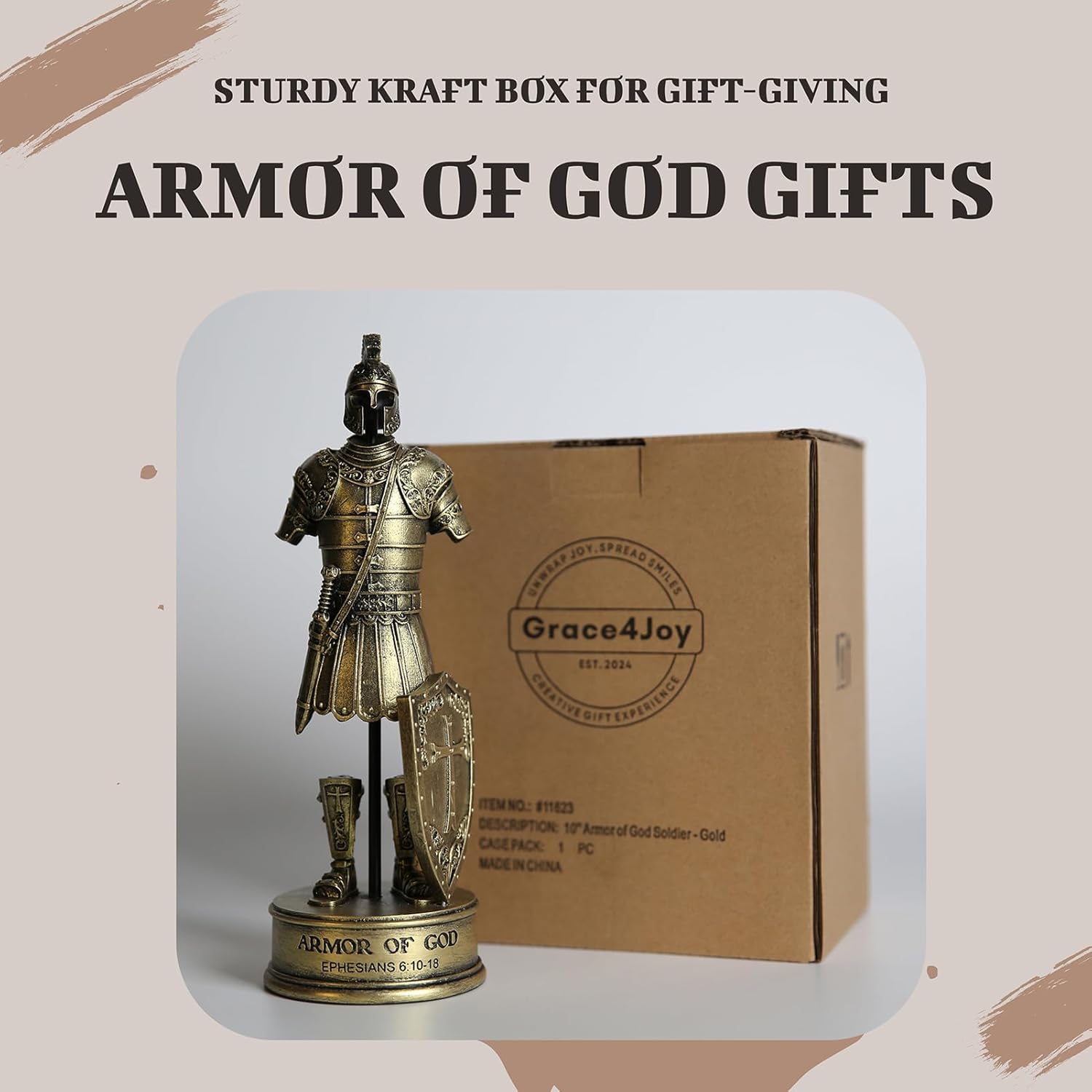 Grace4Joy Armor of God Statue 10 Inch DIY Figurine Kit