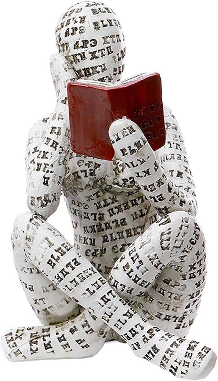 GRAPMKTG Reading Women Statue Home Decor Sculpture