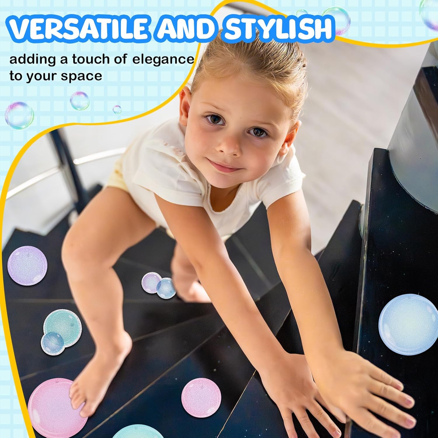 30 Pcs Bubble Non-Slip Bathtub Stickers 472 x 472 Inch