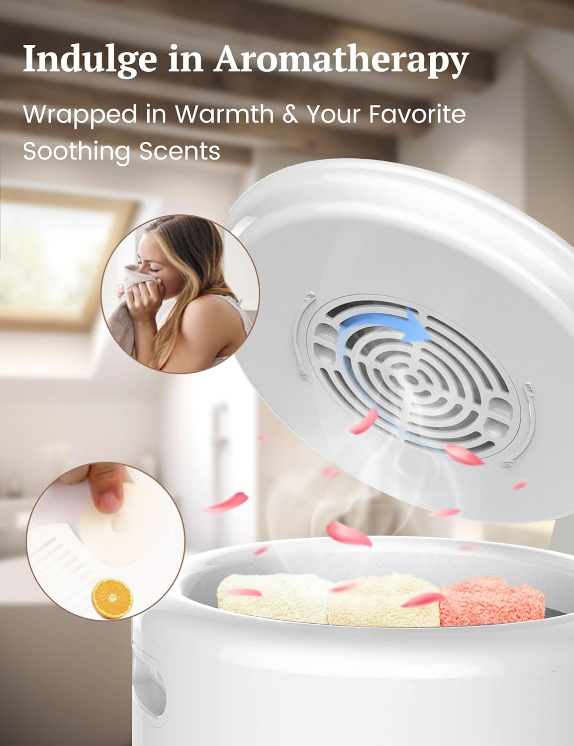 ZonLi Towel Warmer with Scented Discs 360 Wall Heating Auto Shut-Off