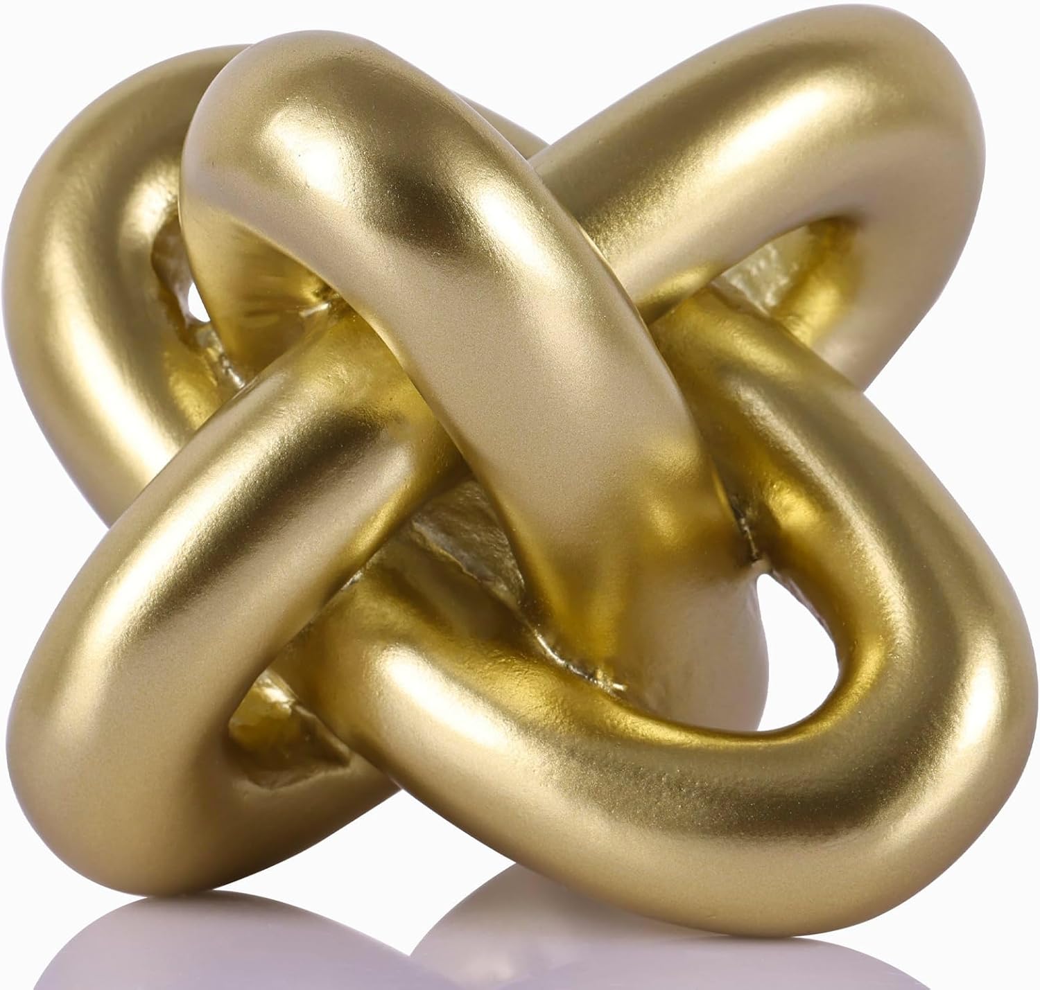 Golden Knot Sculpture Set 3 Piece Resin Home Decor