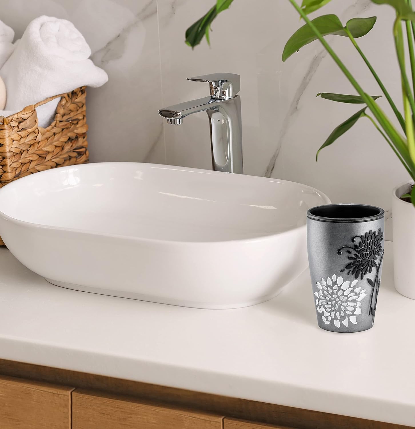 Popular Bath Tumbler Erica Collection Grey