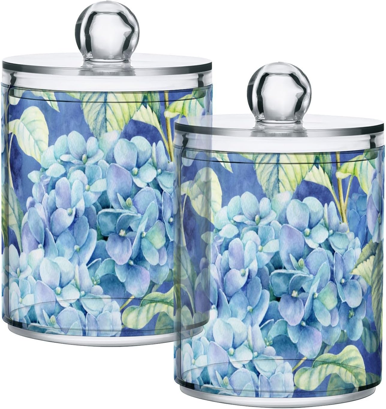 Fustylead Vibrant Blue Hydrangea Canister Set