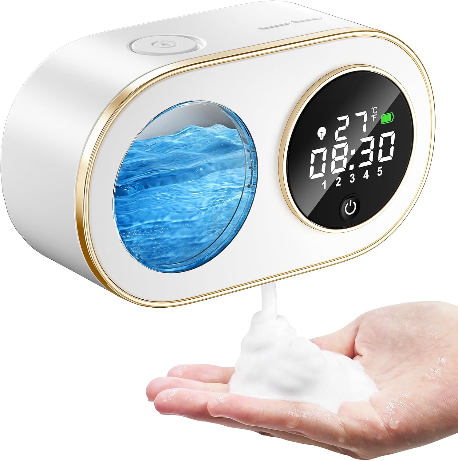 VKM Automatic Touchless Foam Soap Dispenser with Time Temp Display
