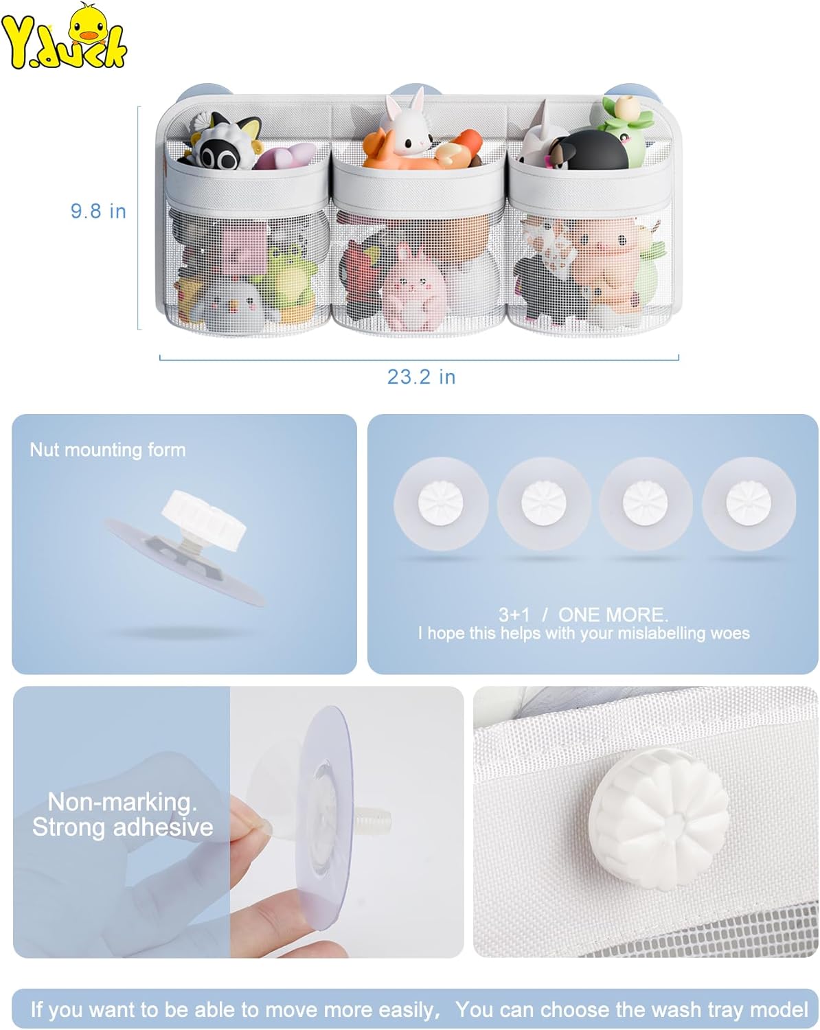 Yduck Mesh Bath Toy Storage Holder