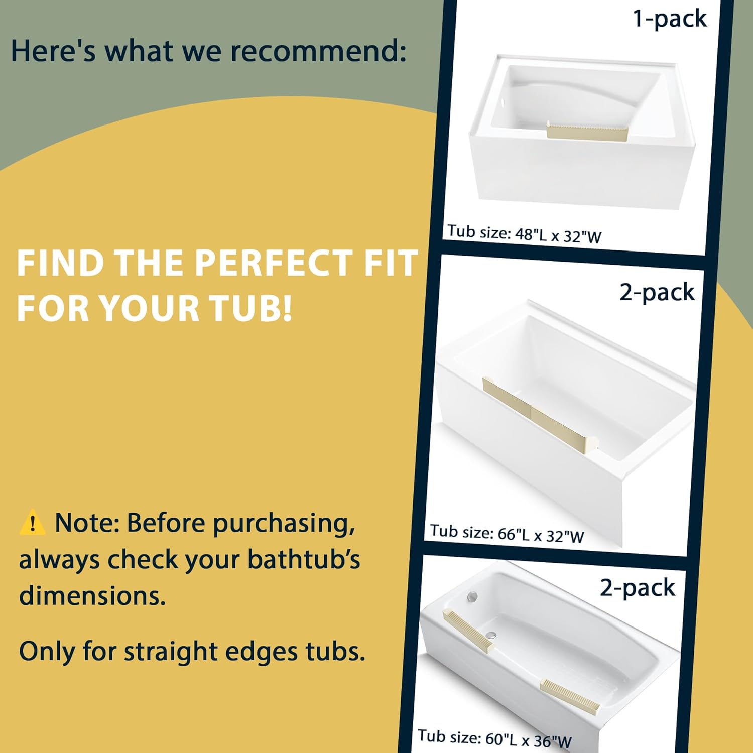 Roslim Splash Guard for Bathtub Sink - 4 Suction Cup Silicone Toy Tray Holder Beige