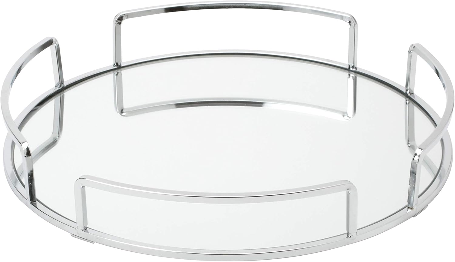 Home Details Mirrored Vanity Tray with Chrome Finish