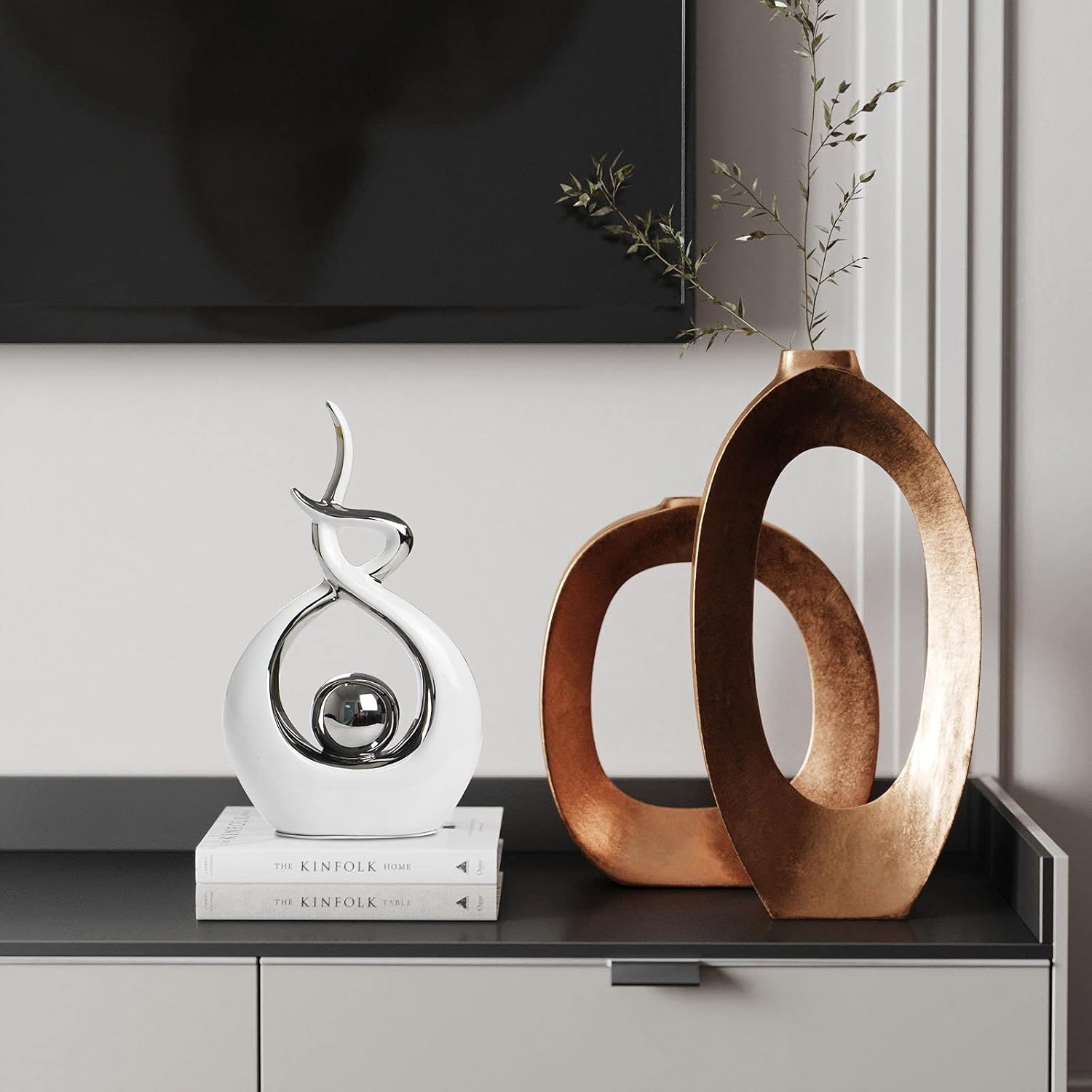 Norrclp Modern Abstract Ceramic Statue Table Decor