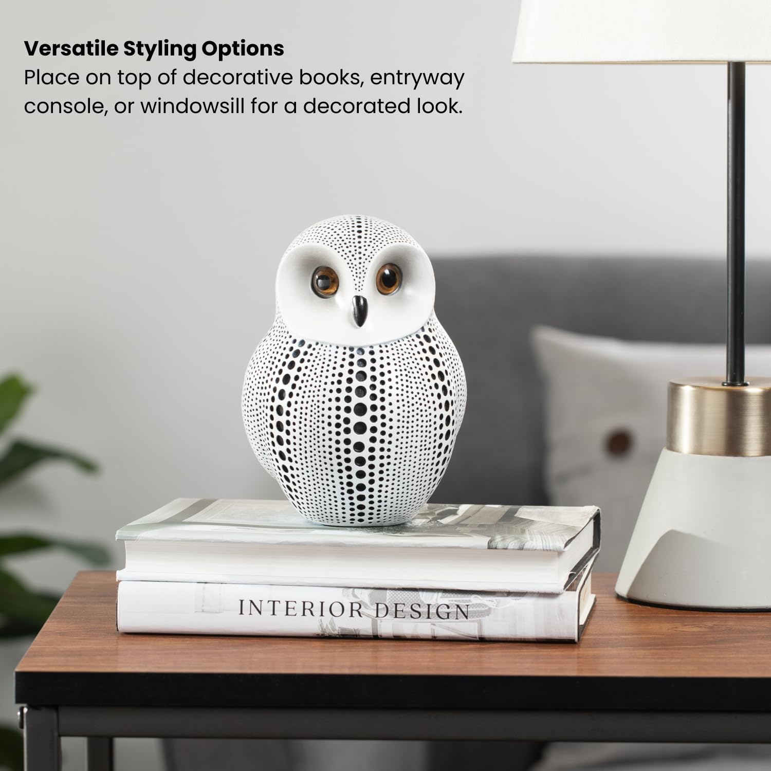 Torre Tagus Dotted White Owl Statue - 65 Inches Home Decor