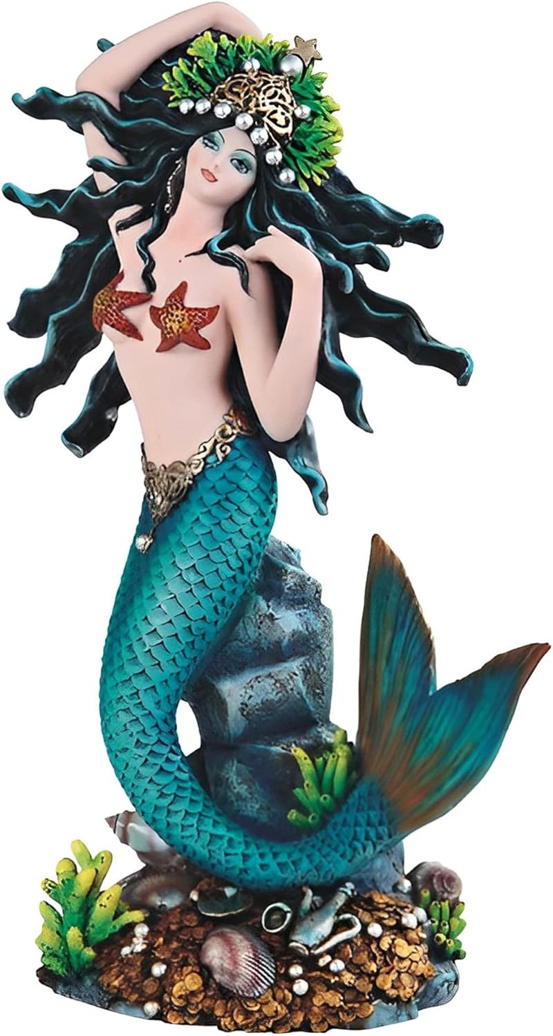 ICE ARMOR 11 Inch Turquoise Princess Mermaid Statue