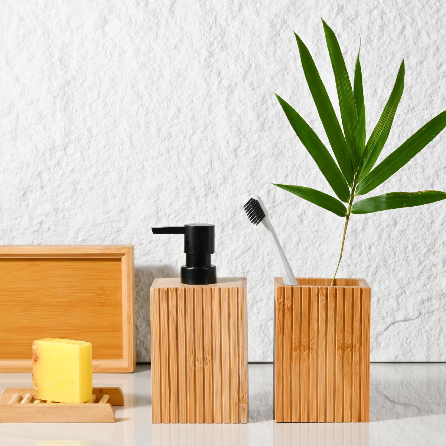 YURIAERY Natural Bamboo Toothbrush Holder 1
