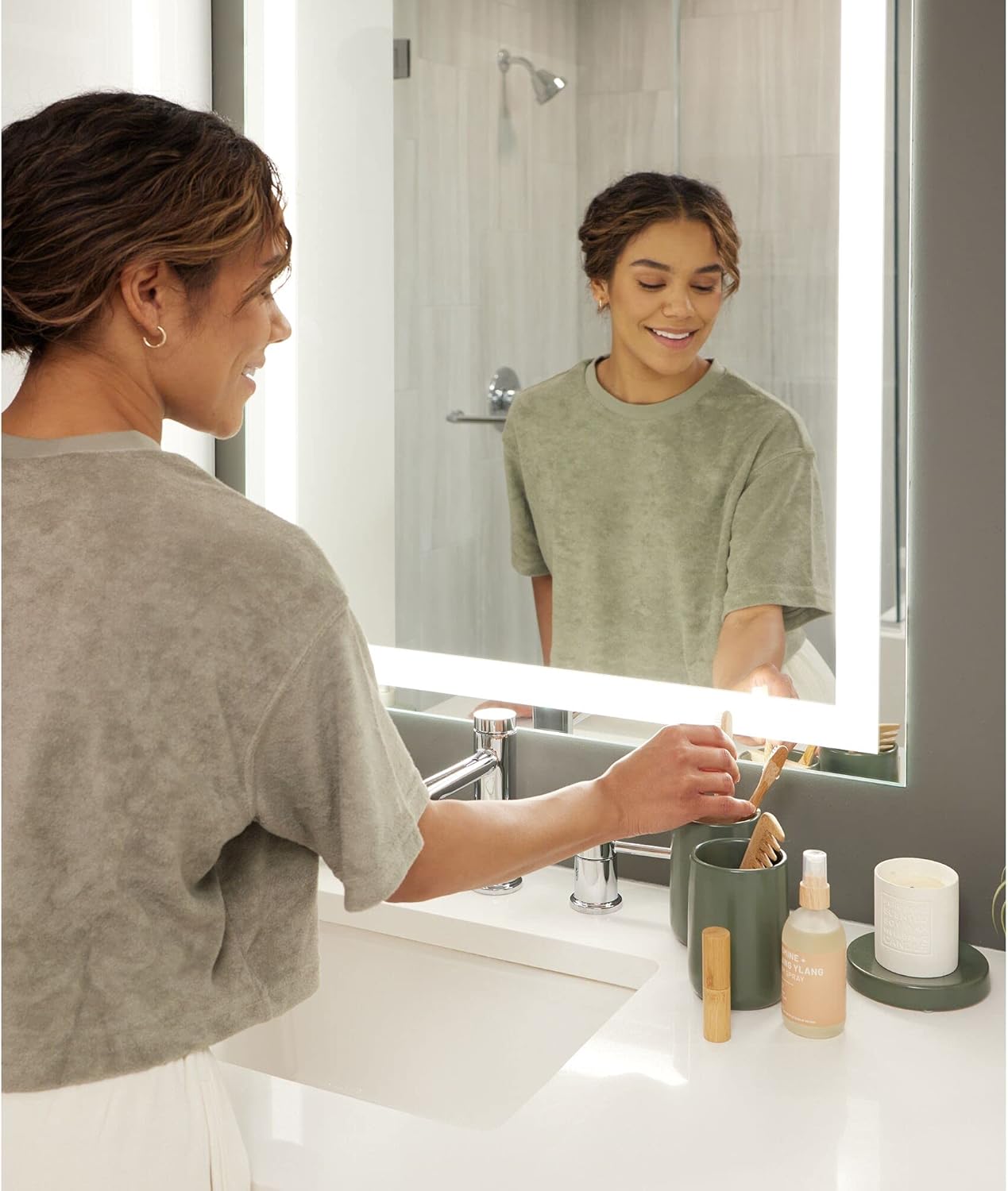 InterDesign iDesign Ceramic Earth Tumbler Cup - Moss
