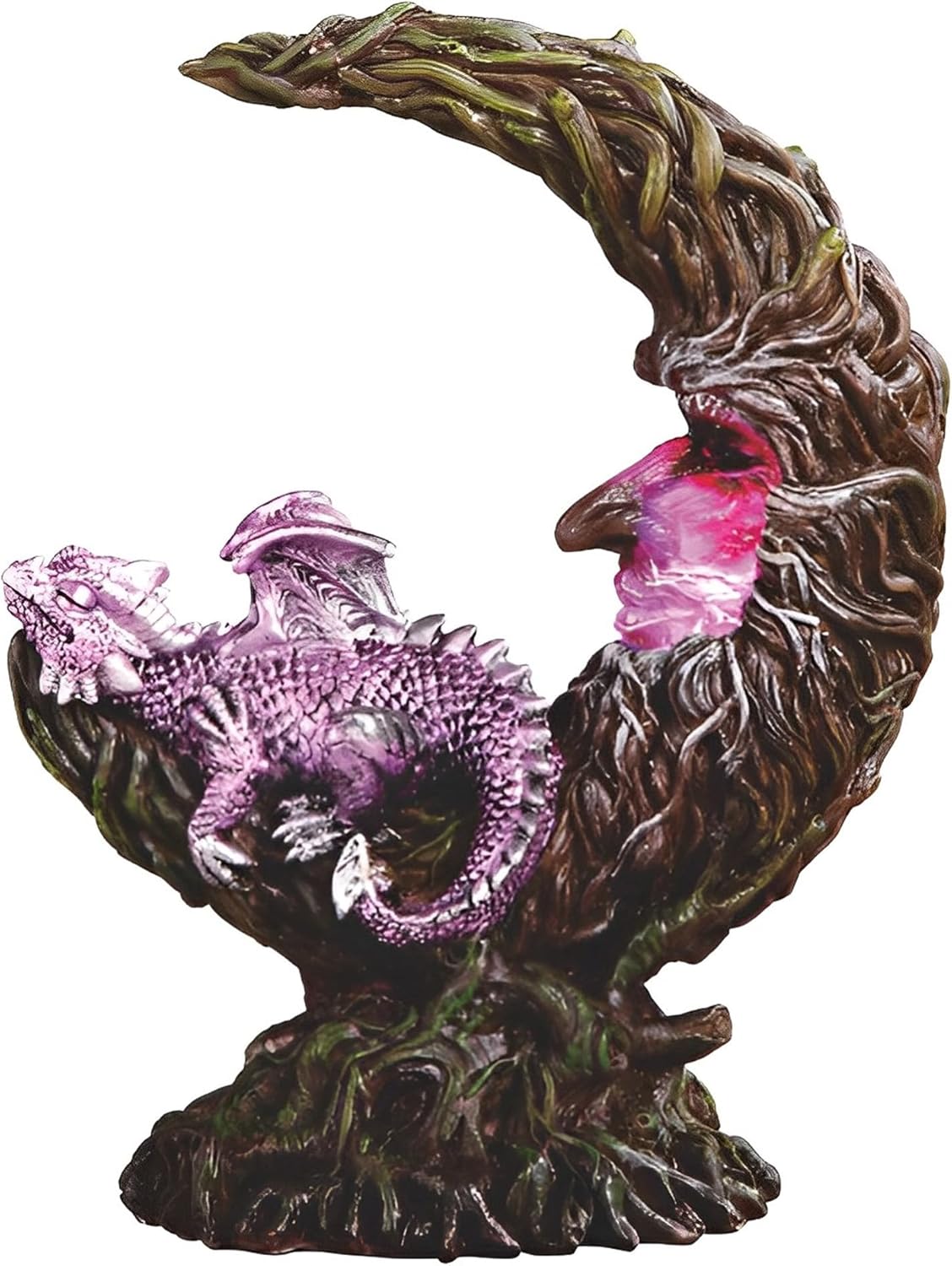 ICE ARMOR 825 Inch LED Purple Dragon on Moon Figurine