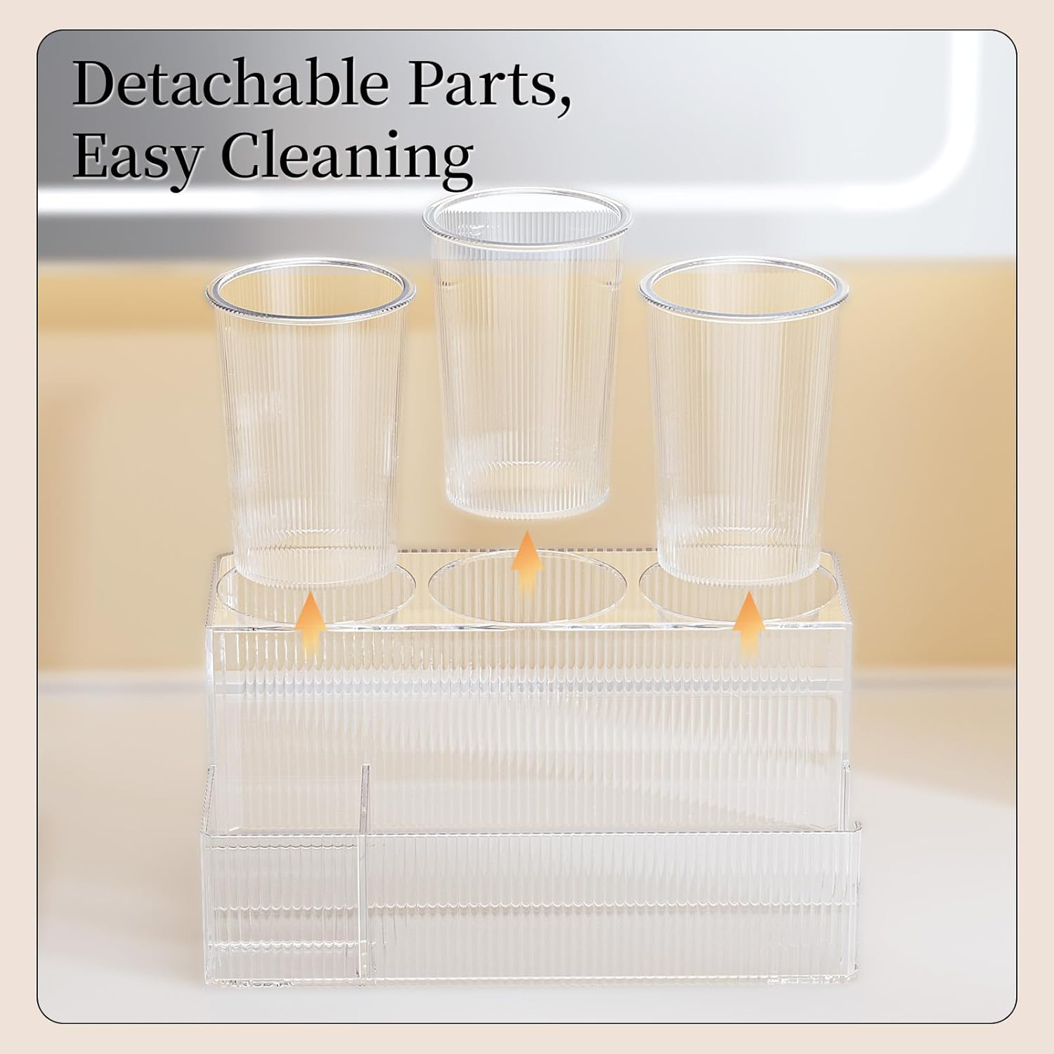 Delamu Hair Tool Organizer with 3 Detachable Cups 1