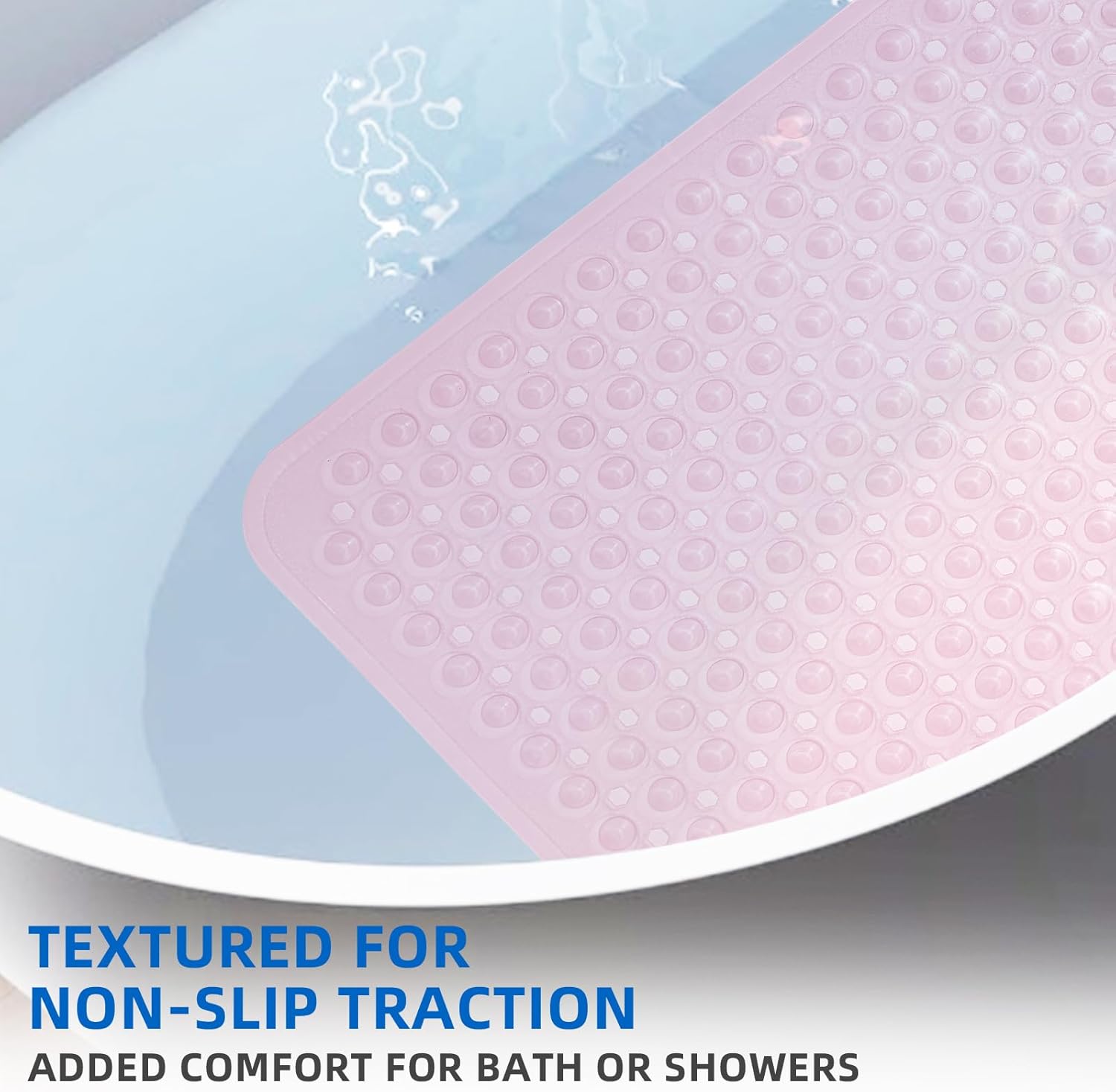 MOONFLY Extra Long Non-Slip Bath Mat 40x16 Inches