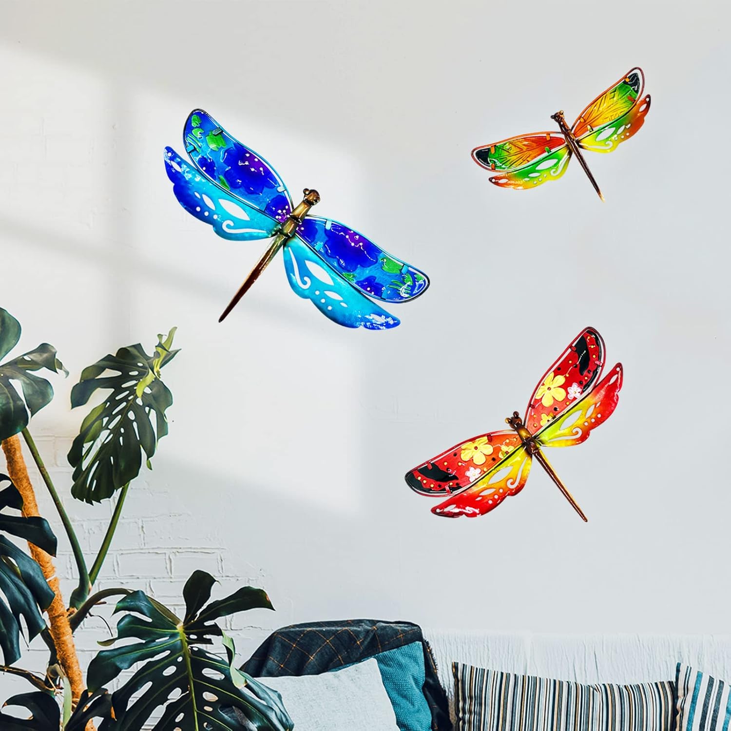 Johns Studio Dragonfly Wall Decor - 3PCS Metal Garden Art