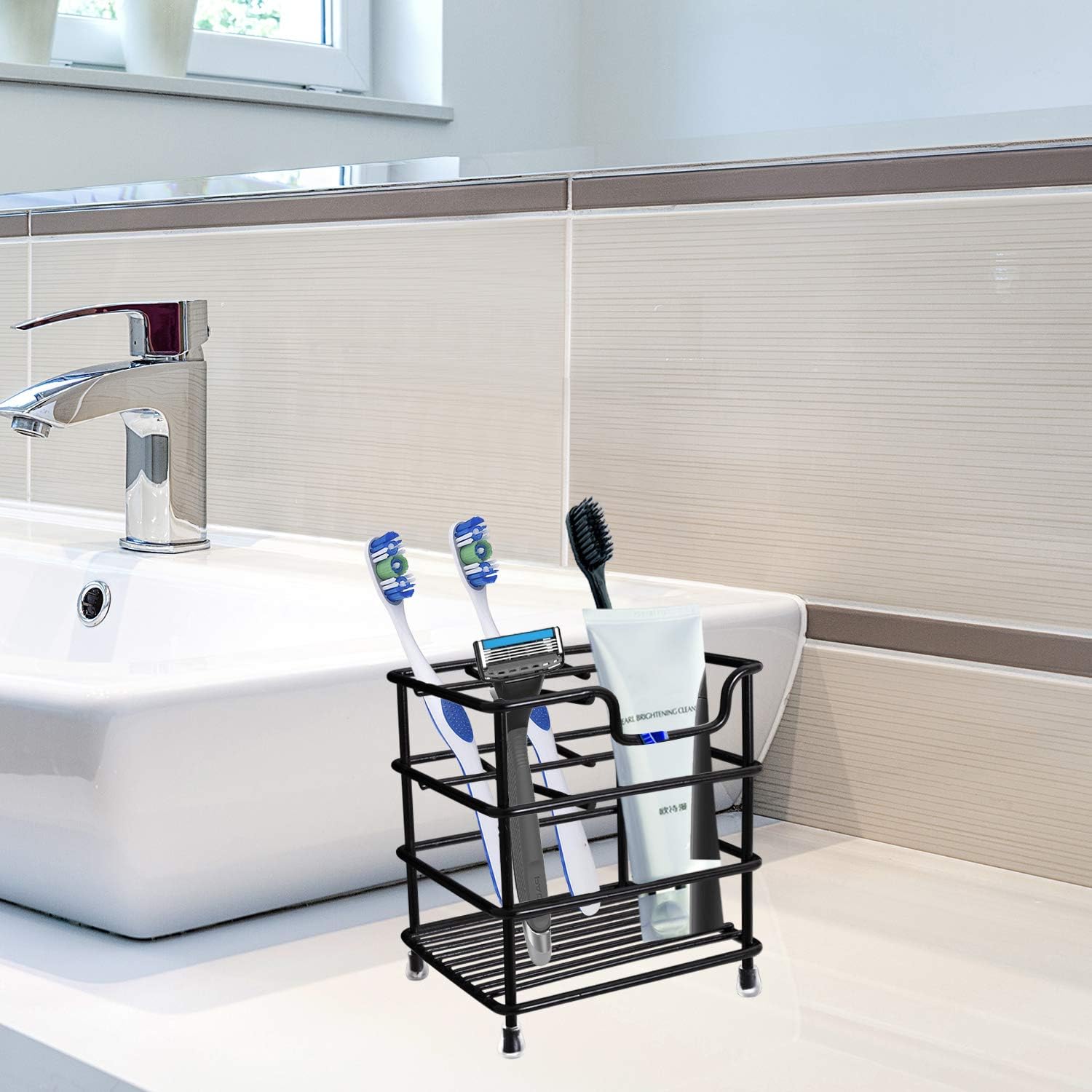 HYRIXDIRECT Modern Toothbrush Holder Organizer