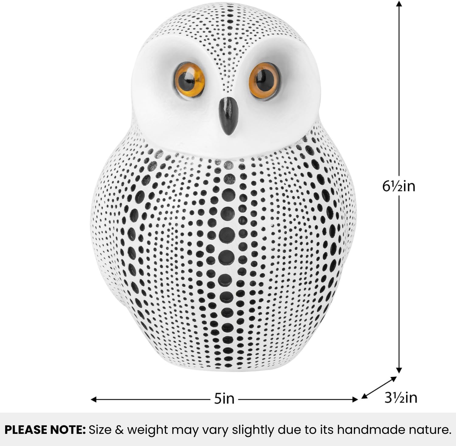 Torre Tagus Dotted White Owl Statue - 65 Inches Home Decor