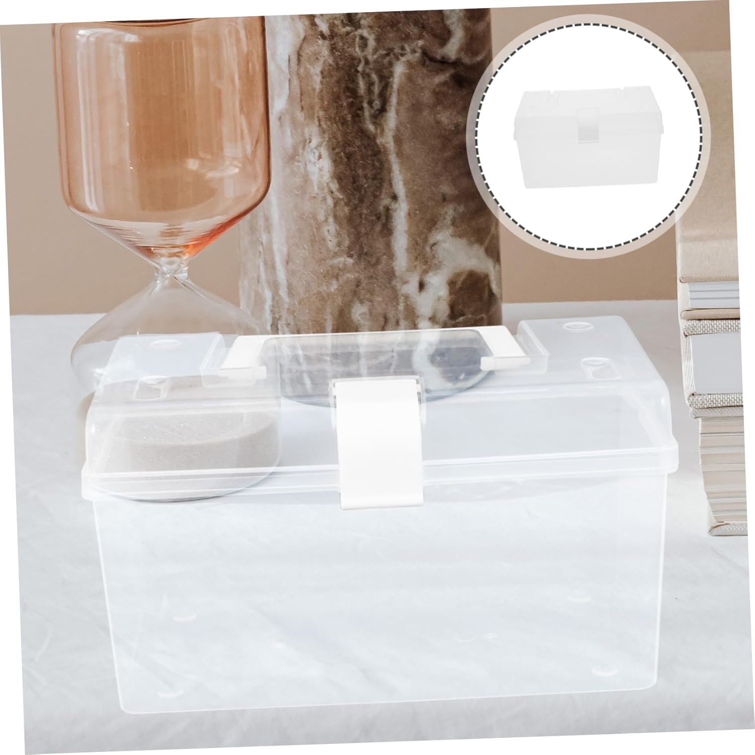 Ipetboom Portable Medicine Cabinet with Transparent Design and Buckle Closure