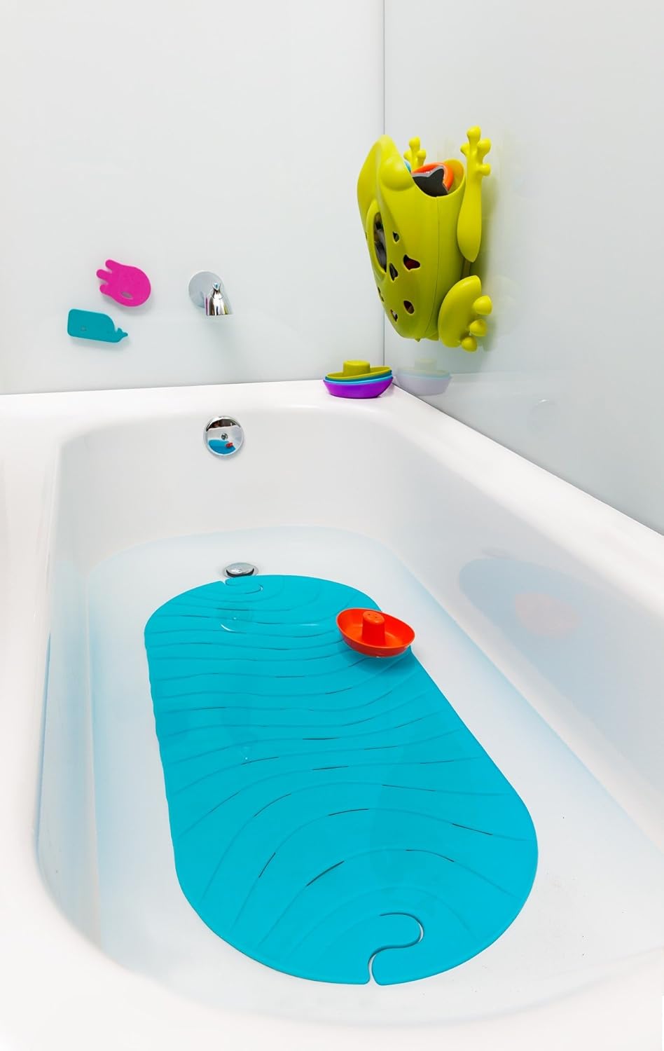 Boon B11192 Blue Ripple Textured Bath Mat