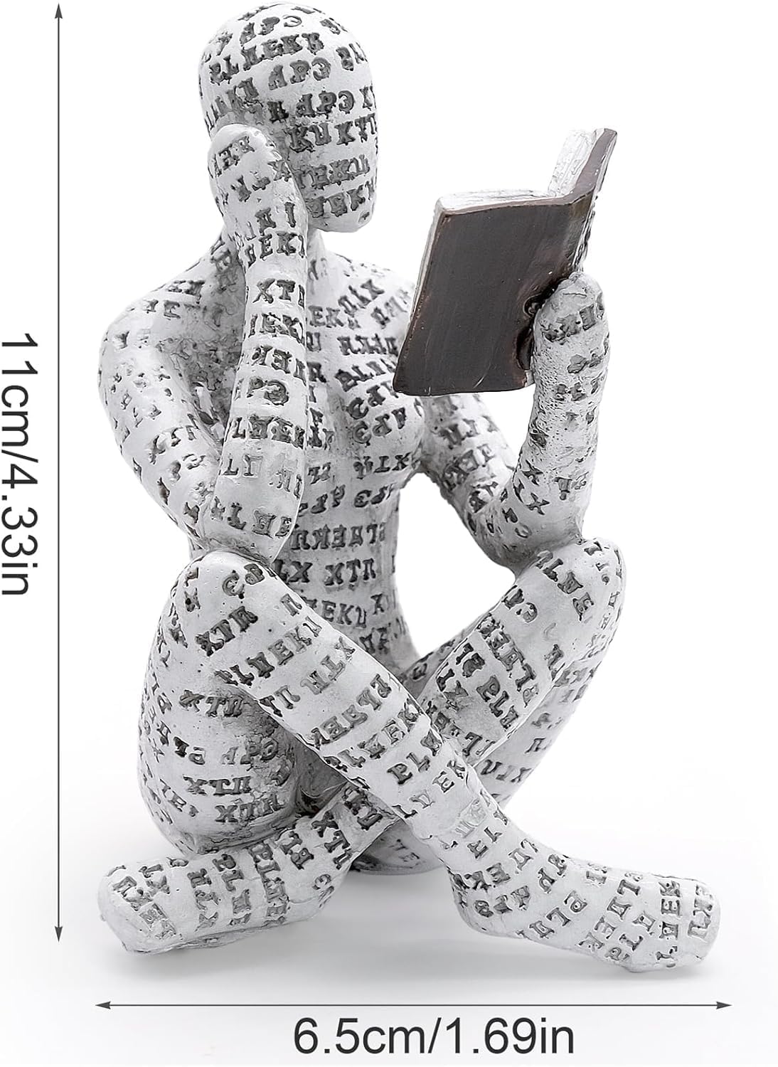 Abstract Thinker Bookshelf Decor Statue by Inheming