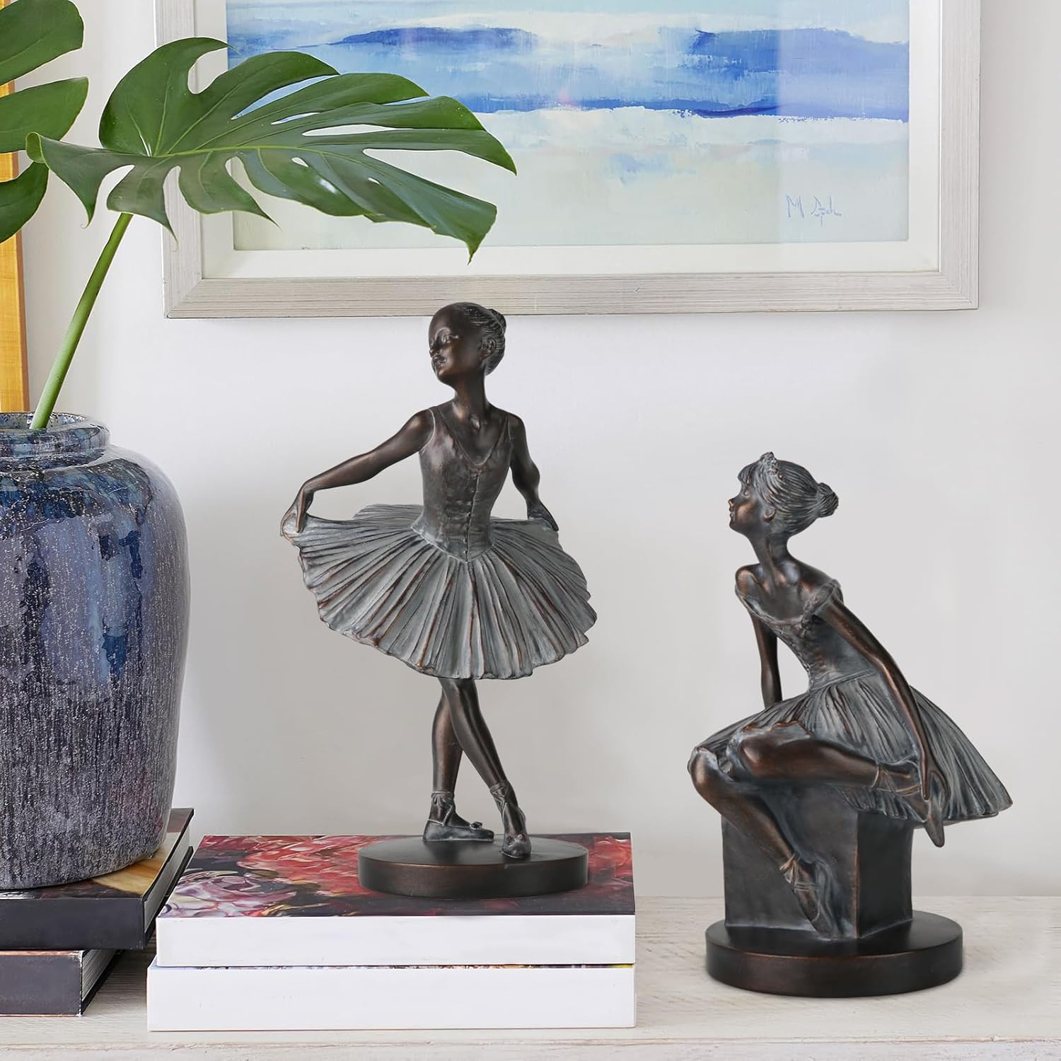 Grace4Joy Ballerina Figurine Resin Bronze Sculpture