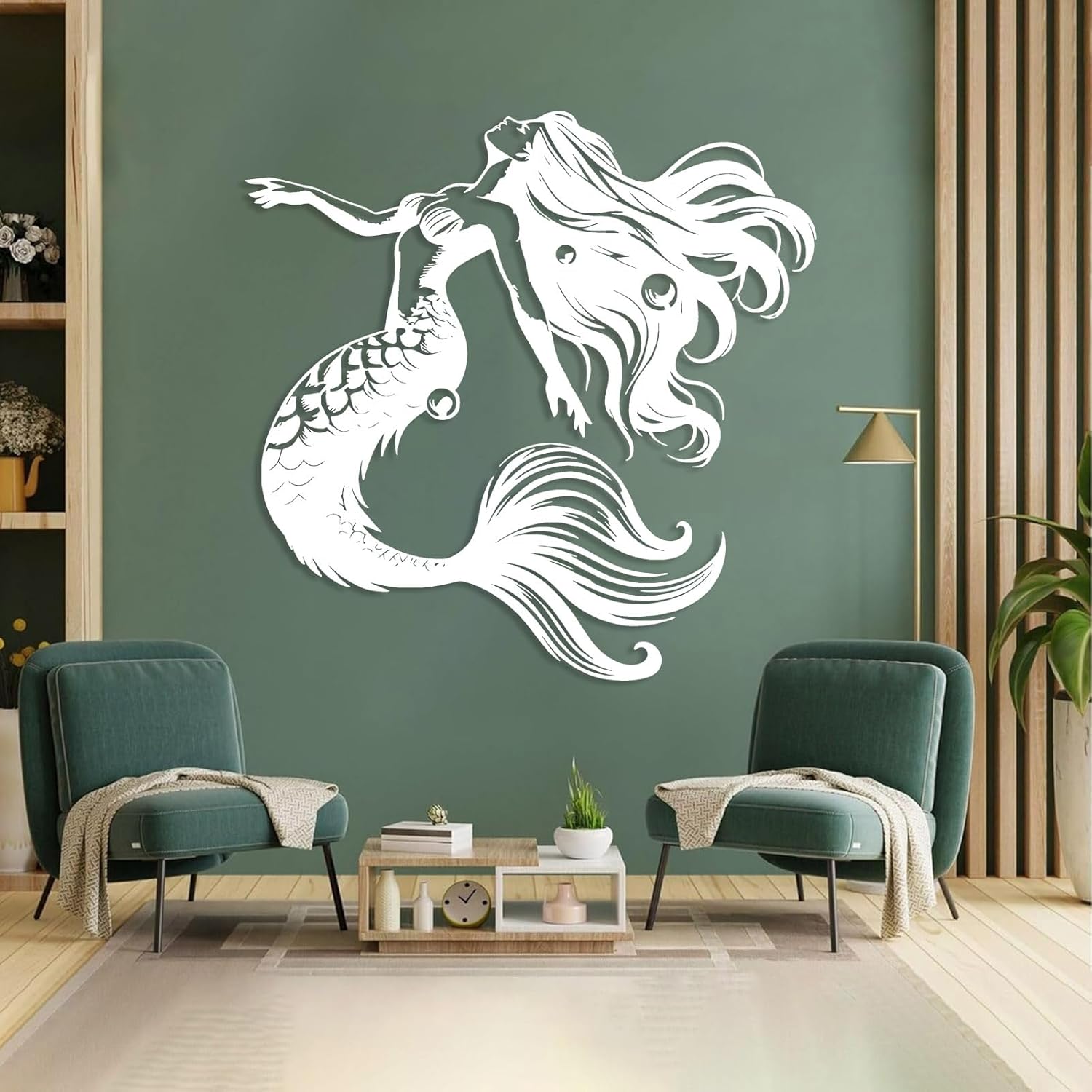 LARNT Mermaid Metal Wall Sculpture 39x39 1