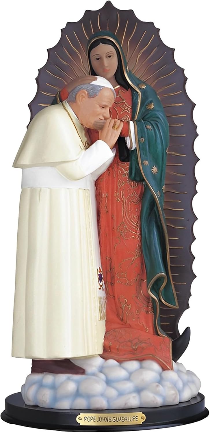 ICE ARMOR 12 H John Paul II with Our Lady of Guadalupe Figurine Decoration