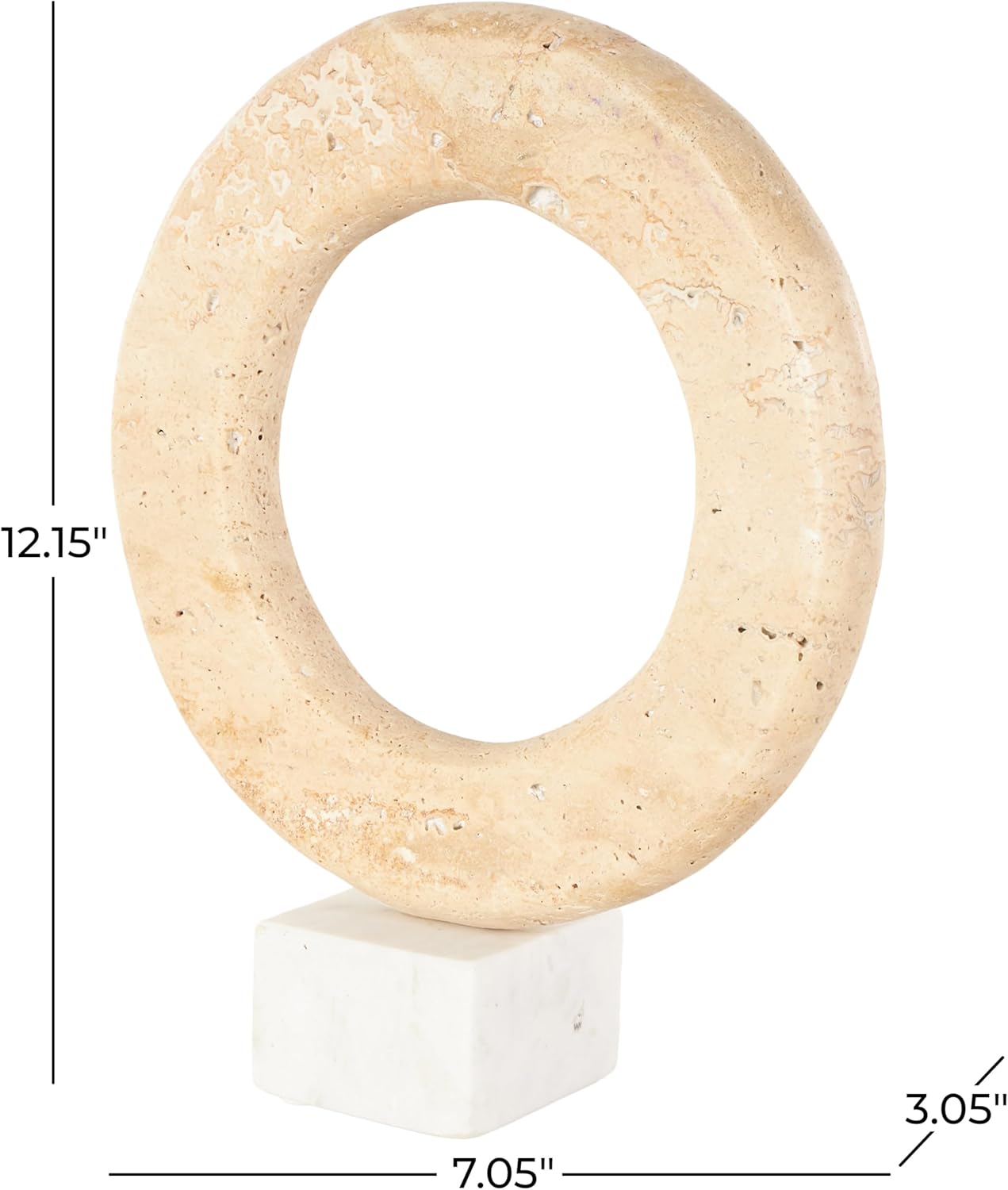 Deco 79 Marble Abstract Decorative Sculpture Ring