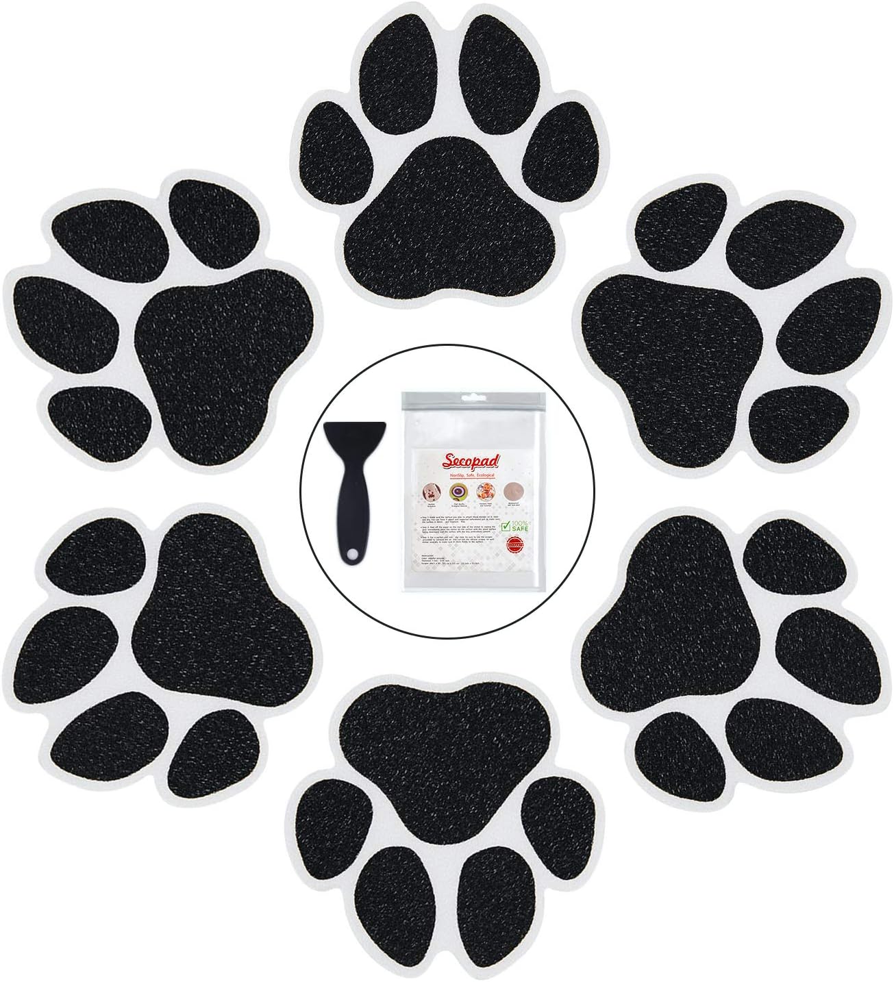 Non-Slip Bathtub Stickers 20PCS Black Safety Treads