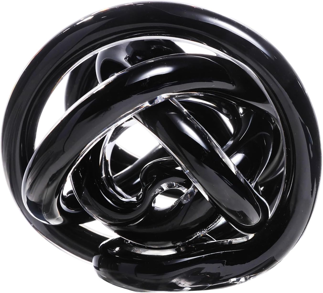 Luxury Lane Infinity Knot Decorative Glass Ball 4 inch