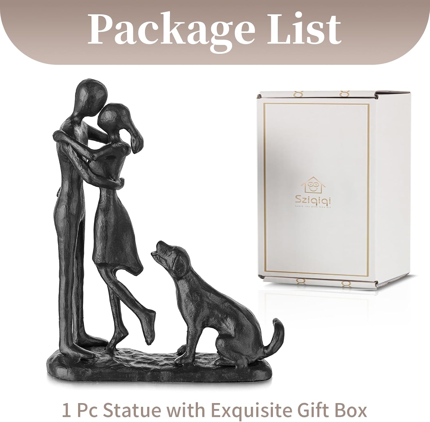 Sziqiqi 6th Anniversary Couple Love Sculpture
