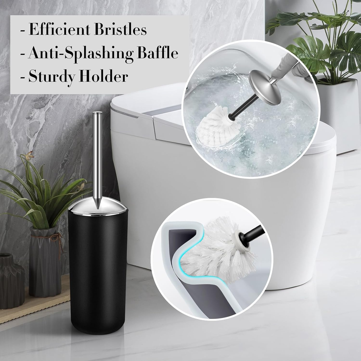 ALPIRIRAL 10Pcs Black Bathroom Accessories Set 1