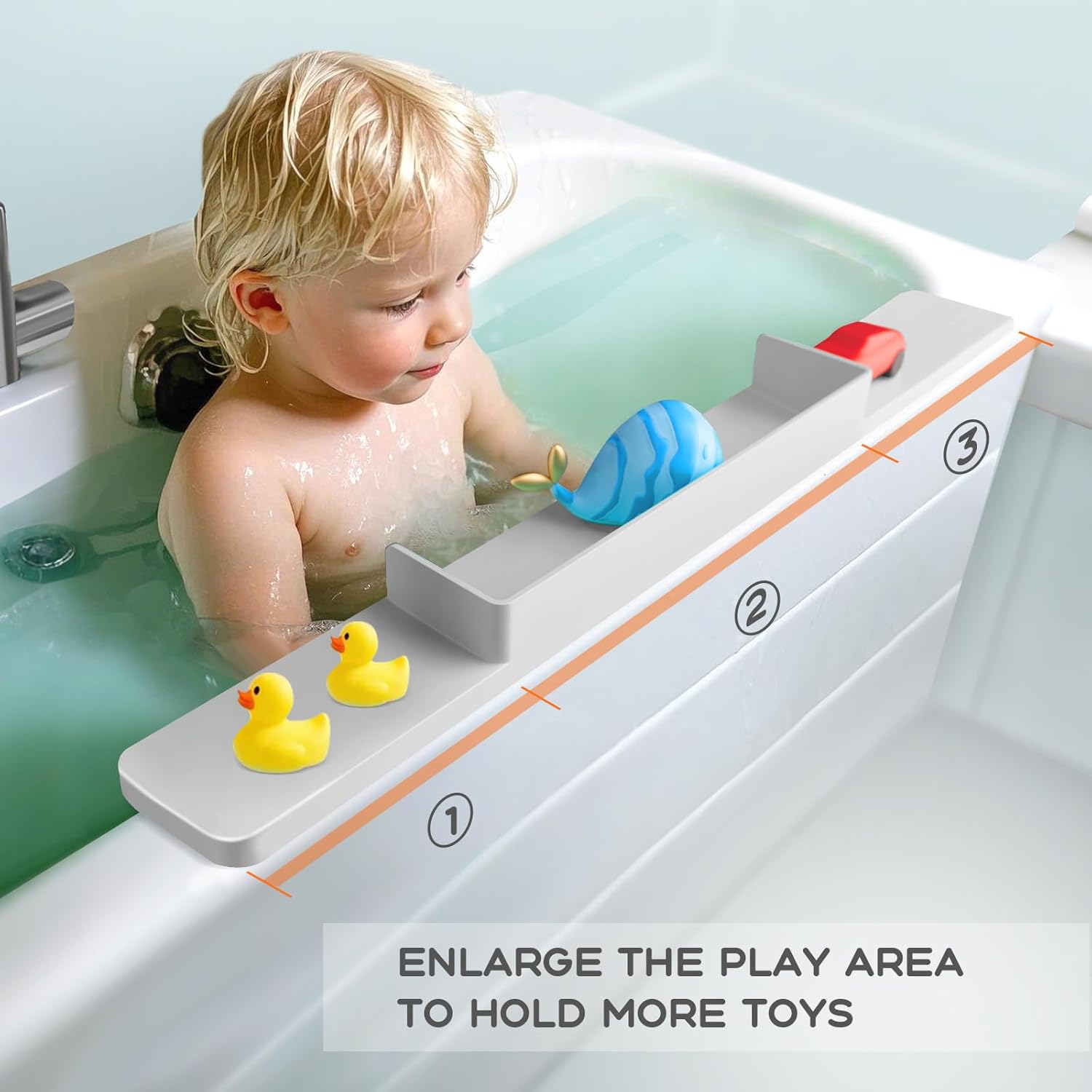 YUOROS Silicone Splash Guard for Bathtub and Kids Play